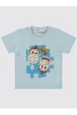 Lot de T-shirts bleu glacier pour garçons de 2 à 5 ans