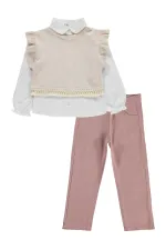 Girls' Team Set, Ages 6-9, Beige - Package