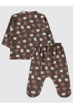 Ensemble pyjama bébé 0-24 mois marron - Lot
