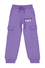 Girls Tracksuit Bottoms 6-9 Years Purple - Pack