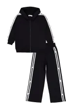 Girls Tracksuit Set 6-9 Years Old Black - Package