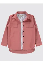 Kız Çocuk Gömlek 10-13 Yaş Gül Kurusu - Paket