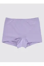 Kız Çocuk Boxer 2-9 Yaş Beyaz-Lila - Paket