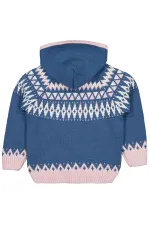 Kız Çocuk Hırka 6-9 Yaş Petrol - Paket