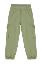 Pantalon de survêtement garçon, 10-13 ans, kaki doux - Lot