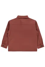 Chemise garçon, 10-13 ans, marron clair - Lot