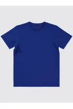 T-shirt garçon 6-9 ans bleu marine clair - Emballage