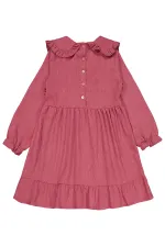 Kız Çocuk Jile ve Elbise 6-9 Yaş Gül Kurusu - Paket