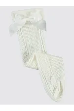 Kız Çocuk Soket Çorap 2-9 Yaş Ekru - Paket