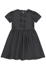 Kız Çocuk Jile ve Elbise 6-9 Yaş Antrasit - Paket