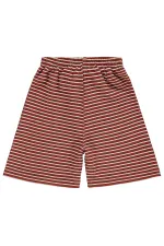 Short garçon, 6-9 ans, couleur terre cuite - Lot