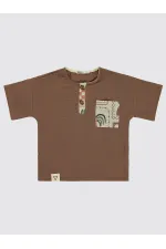 T-shirt garçon marron 2-5 ans - Emballage