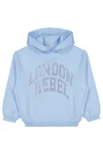 Sweat-shirt bleu pour fille (10-13 ans) - Emballage