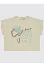 Girl's T-Shirt 10-13 Years Beige - Package