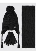 Boy Scarf, Beanie and Glove Sets for 6-9 Years Old Smoke - Package
