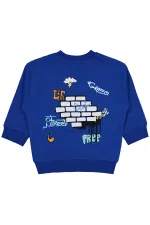 Erkek Çocuk Sweatshirt 2-5 Yaş Saks - Paket