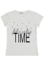 Kız Çocuk Tişört Km 6-9 Yaş Kırık Beyaz - Paket