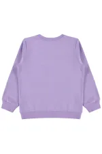 Sweat-shirt pour fille, 6-9 ans, lilas foncé - Lot