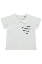 Bebek Tişört 0-24 Ay Ekru - Paket