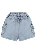 Kız Çocuk Şort 2-5 Yaş Mavi - Paket