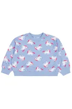 Kız Çocuk Sweatshirt 2-5 Yaş Mavi - Paket