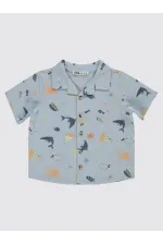 Erkek Çocuk Gömlek 2-5 Yaş Buz Mavi - Paket