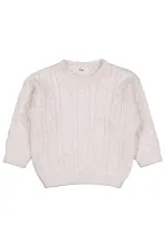 Kız Çocuk Kazak 2-5 Yaş Bej - Paket