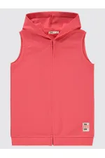 Kız Çocuk Yelek 10-13 Yaş Günbatımı Mercanı - Paket