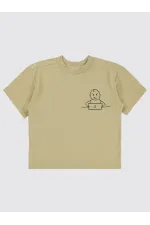 T-shirt garçon 10-13 ans, lait d'avoine - Emballage civil