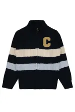 Gilet garçon bleu marine 6-9 ans - Emballage