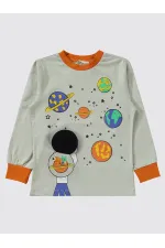 Erkek Çocuk Pijama Takımı 2-5 Yaş Oranj - Paket