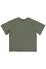 Lot de T-shirts pour garçons, 10-13 ans, kaki