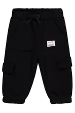Baby Tracksuit Bottoms 0-24 Months Black - Pack