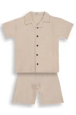 Ensemble d'équipe pour garçons, 6-9 ans, beige - Emballage