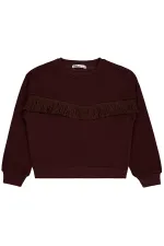Sweat-shirt marron pour fille de 10 à 13 ans - Emballage