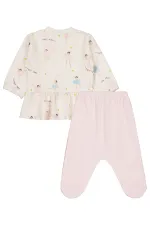 Bebek Pijama Takımı 0-24 Ay Ekru - Paket