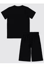 Ensemble pyjama garçon 10-13 ans noir - Emballage