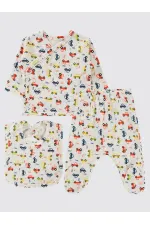 Bebek Zıbın Takımları 0-24 Ay Ekru - Paket