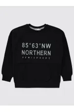 Erkek Çocuk Sweatshirt 6-9 Yaş Siyah - Paket