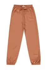 Pantalon fille 10-13 ans, couleur argile italienne - Emballage
