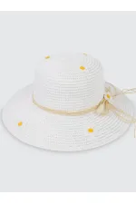 Kız Çocuk Şapka Bere 6-9 Yaş Beyaz - Paket