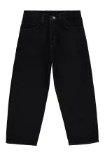 Pantalon en jean noir pour garçon, 10-13 ans - Lot