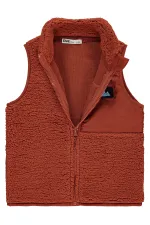 Erkek Çocuk Yelek 2-5 Yaş Koyu Bakır - Paket