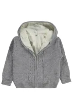 Gilet pour fille, 6-9 ans, gris chiné - Lot