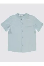 T-shirt garçon 6-9 ans bleu glacier - Lot