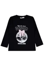 Kız Çocuk Sweatshirt Km 2-5 Yaş Siyah - Paket