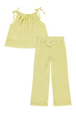 Kız Çocuk Takım 2-5 Yaş Sarı - Paket