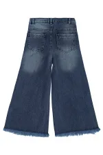 Pantalon bleu foncé pour fille de 10 à 13 ans - Emballage