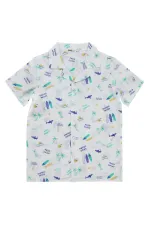 T-shirt garçon, 6-9 ans, blanc - Lot