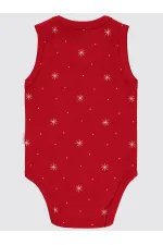 Body bébé à boutons-pression rouge 0-24 mois - Lot